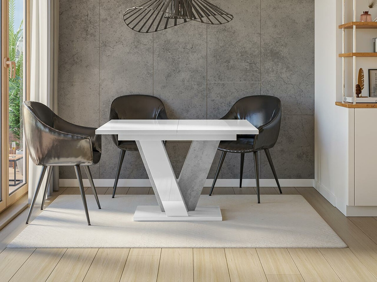 Table Goodyear 125 (Glossy white + Grey)