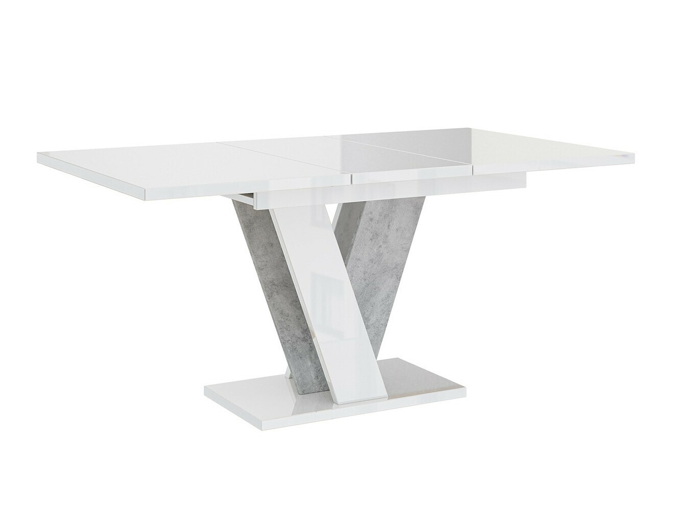 Table Goodyear 125 (Glossy white + Grey)
