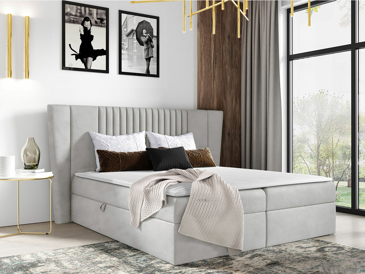 Continental bed Fenestra (Magic Velvet 2239)