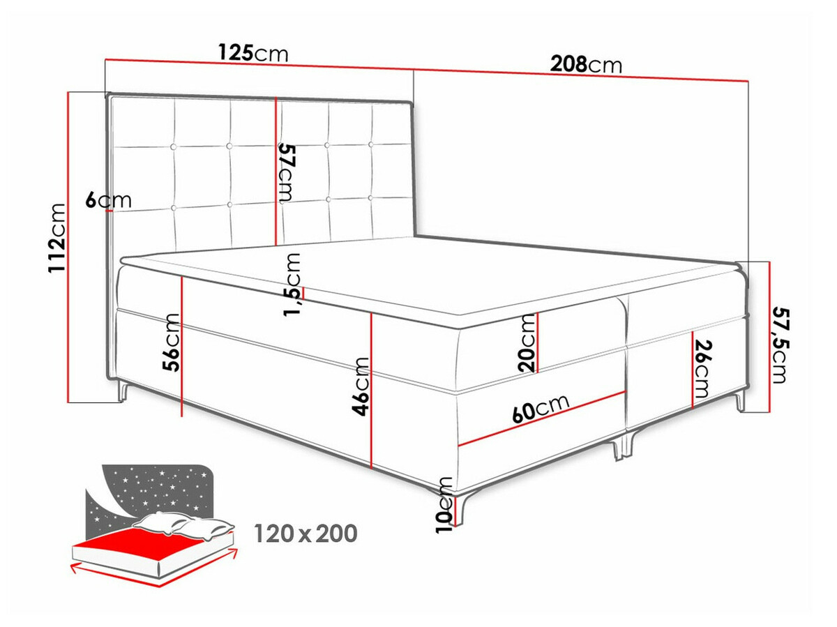 Continental bed Porta (Fresh 4)