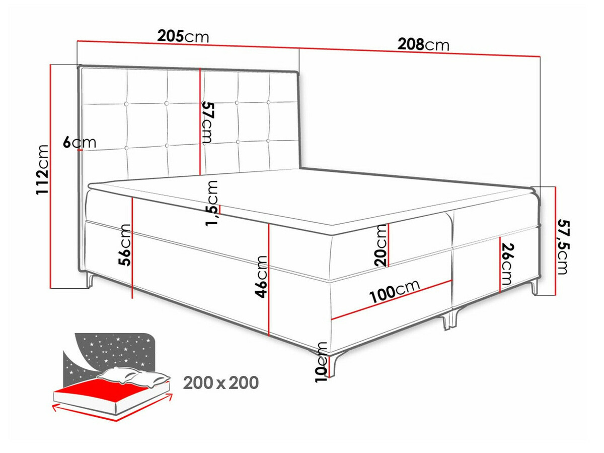 Continental bed Porta (Fresh 37)