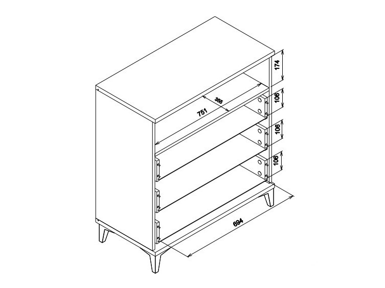 Chest of drawers Orlando 227