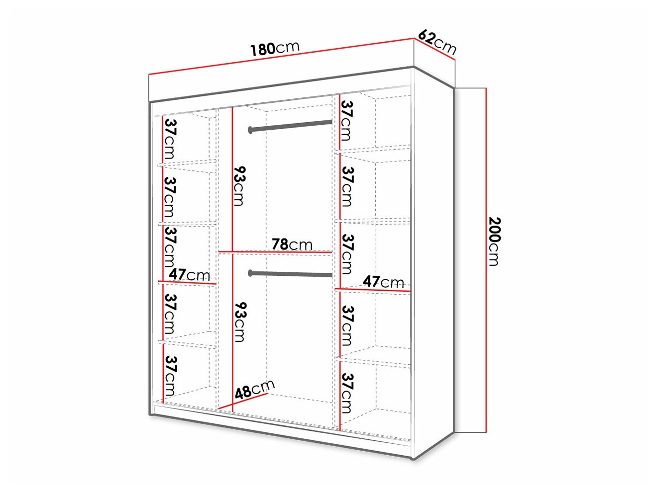 Wardrobe Hartford 335 (White)