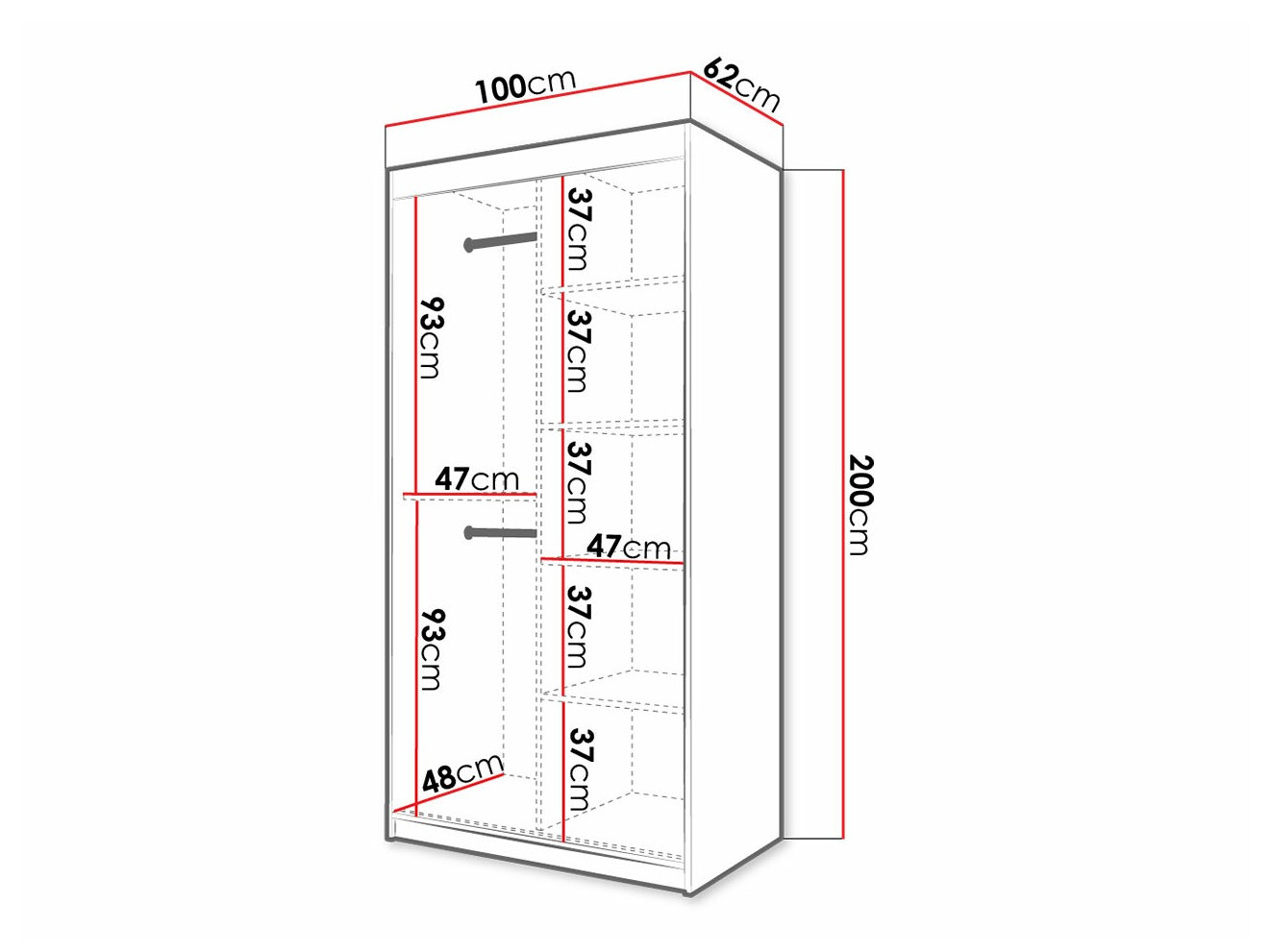 Wardrobe Hartford 337 (White)