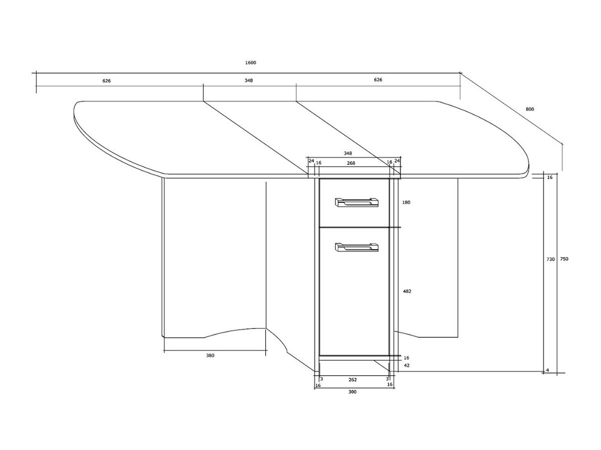 Folding table Gilroy 105 (Sonoma oak)