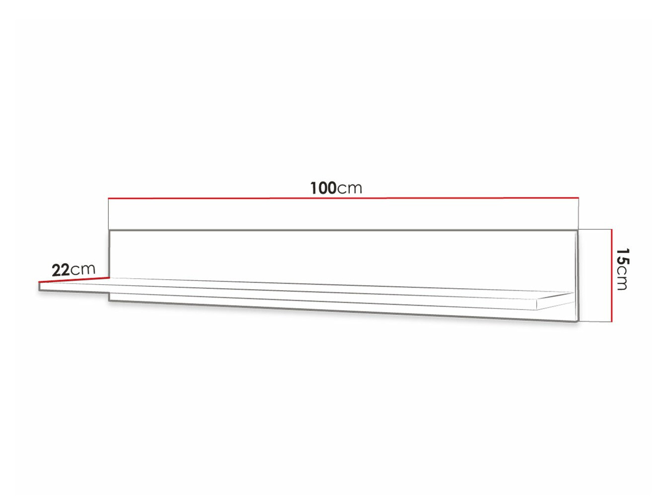 Wall shelf Anulio (Black)