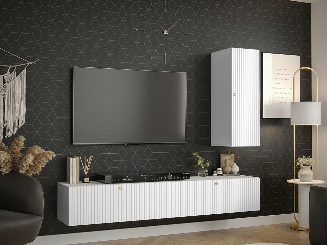 Living room set Anulio VI (White)