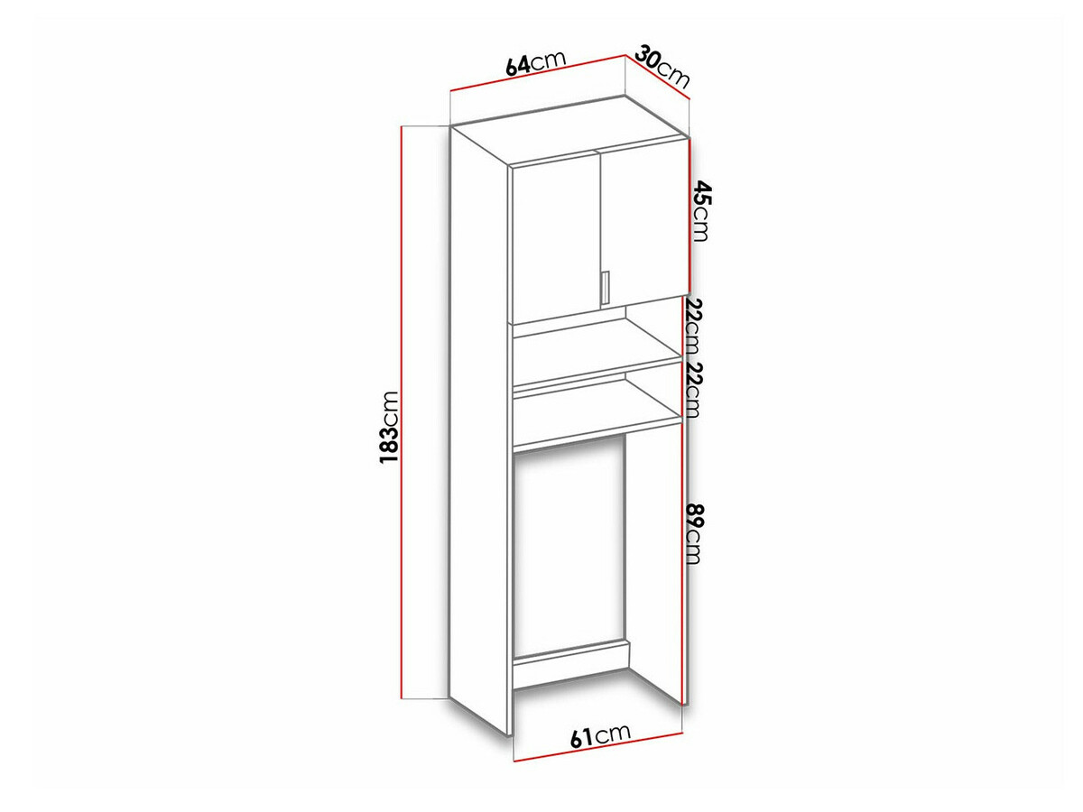 Bathroom shelf Dover 114 (Dark ash)