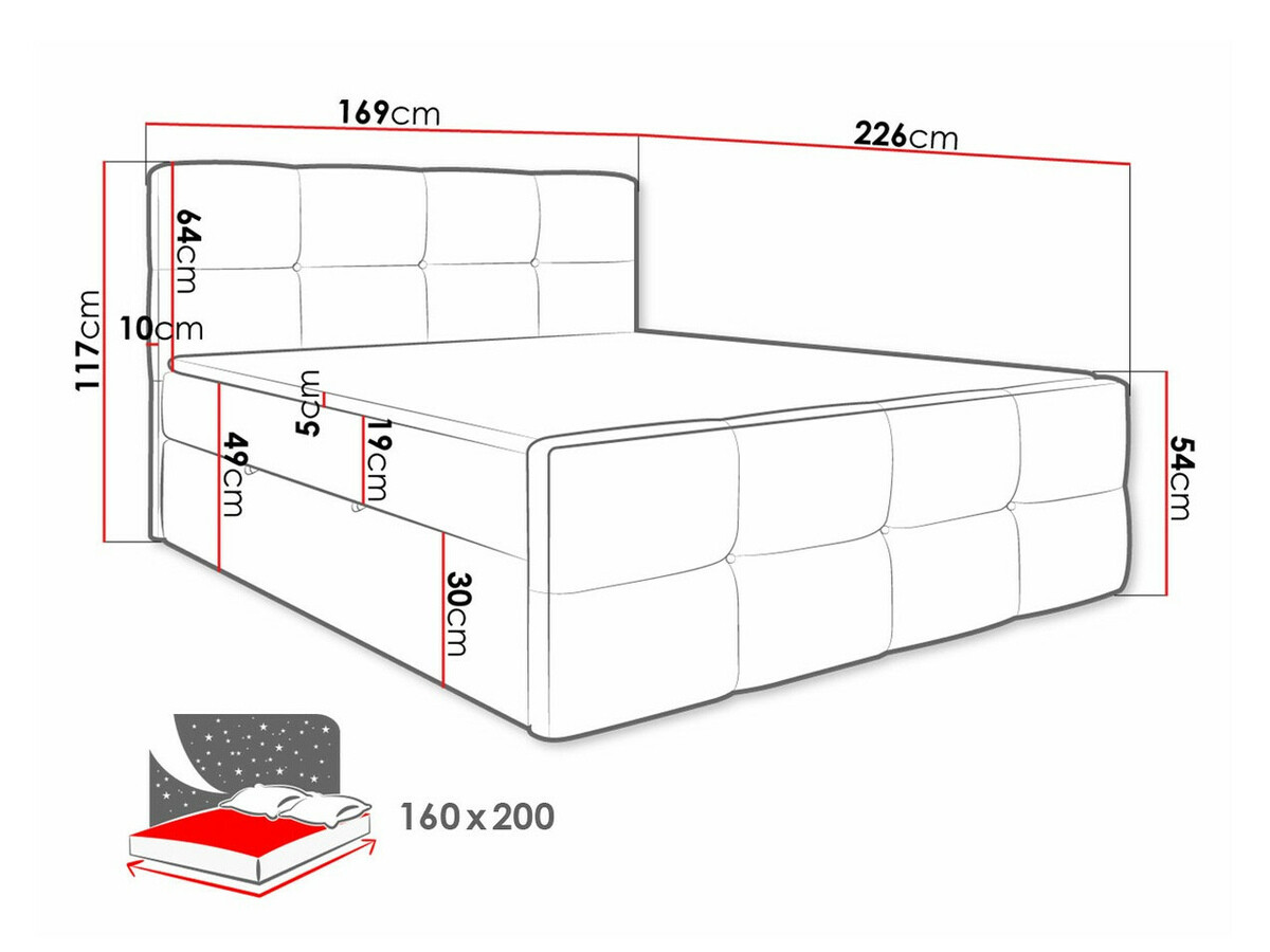 Continental bed ComfiDream Tirara (Fresh 13)