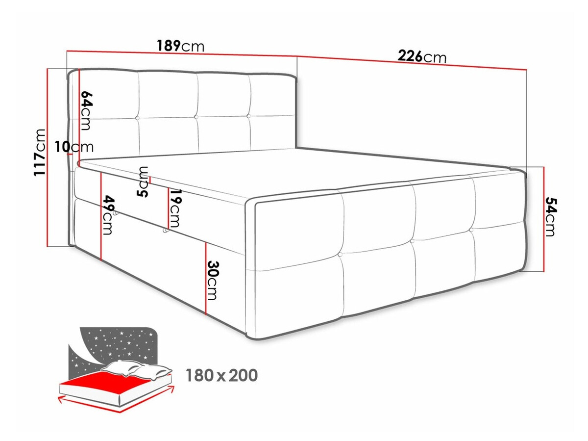 Continental bed ComfiDream Tirara (Fresh 13)