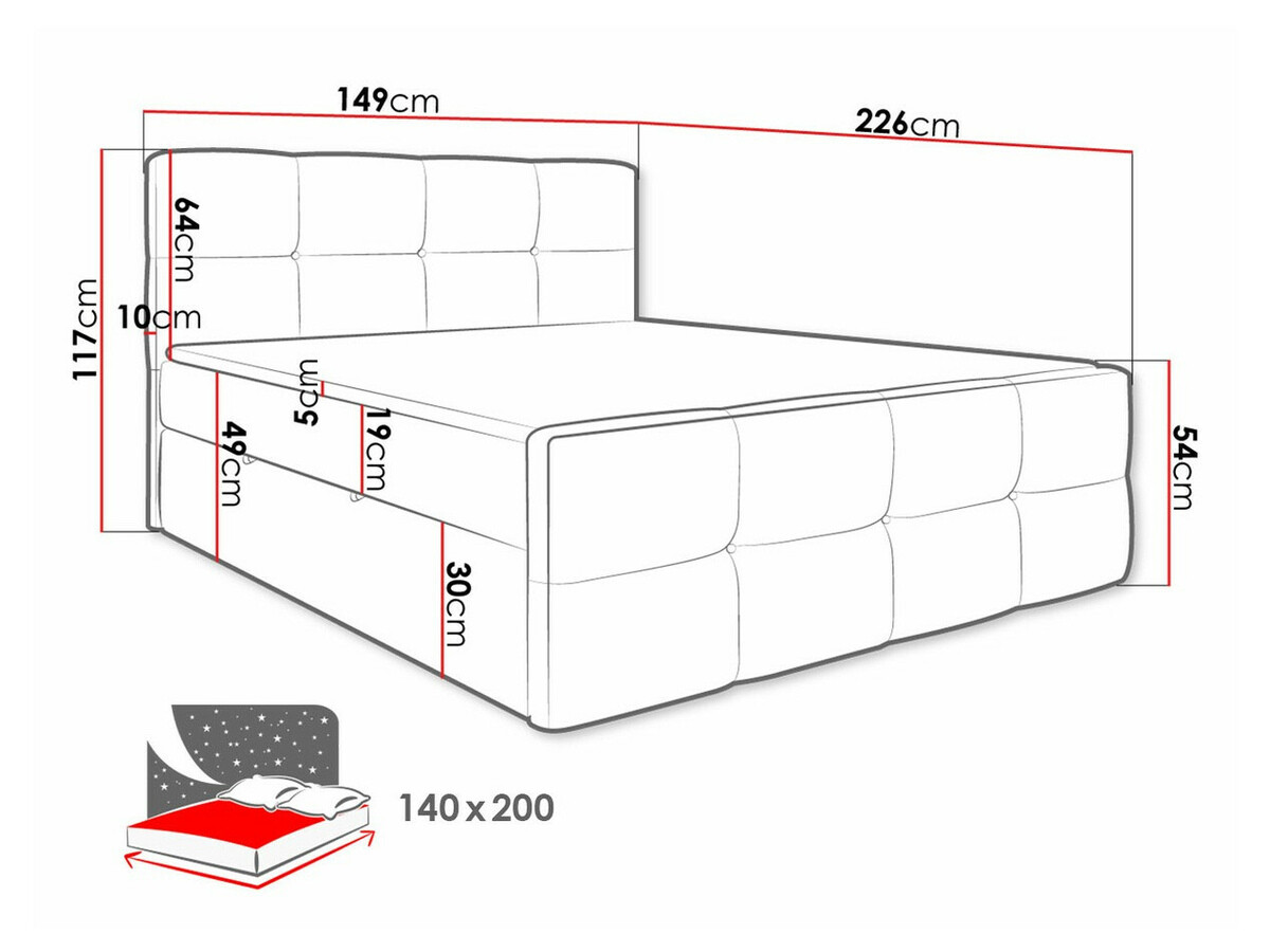 Continental bed ComfiDream Tirara (Fresh 32)
