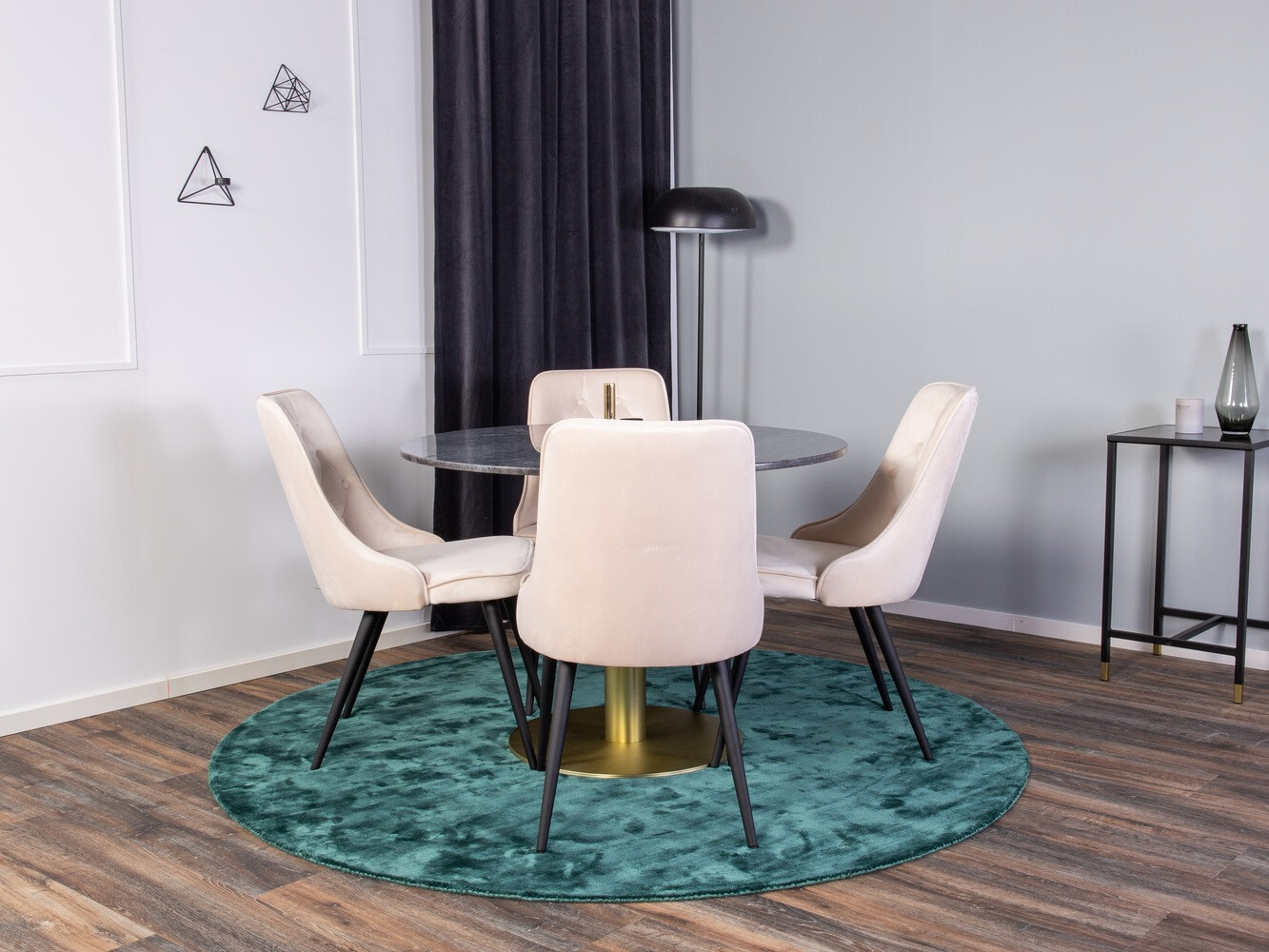 Dining set Dallas 370 (Beige + Black)