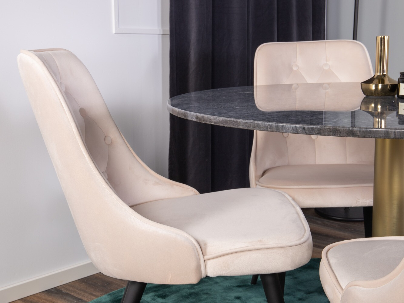 Dining set Dallas 370 (Beige + Black)
