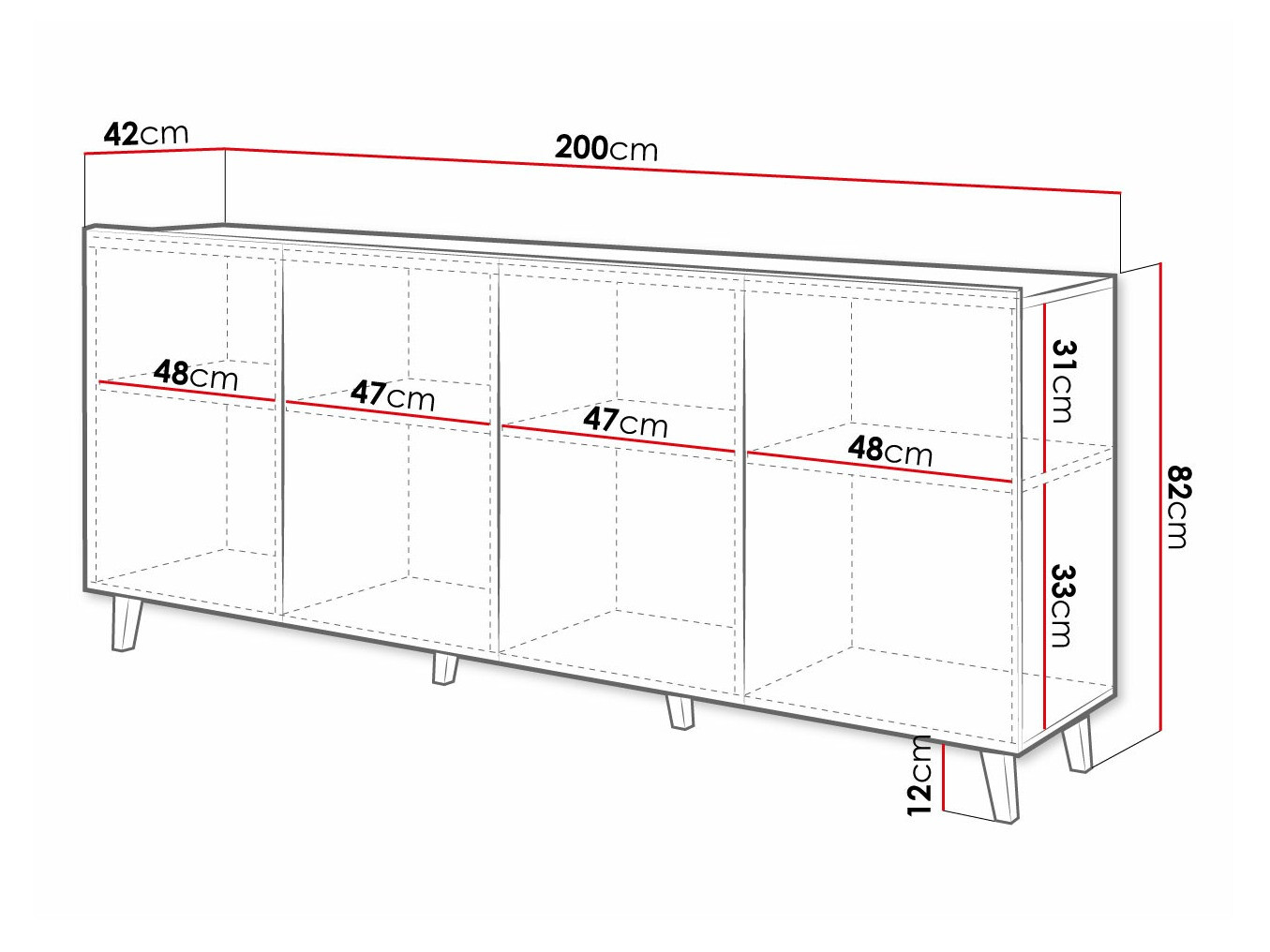 Sideboard Charlotte 173 (White)