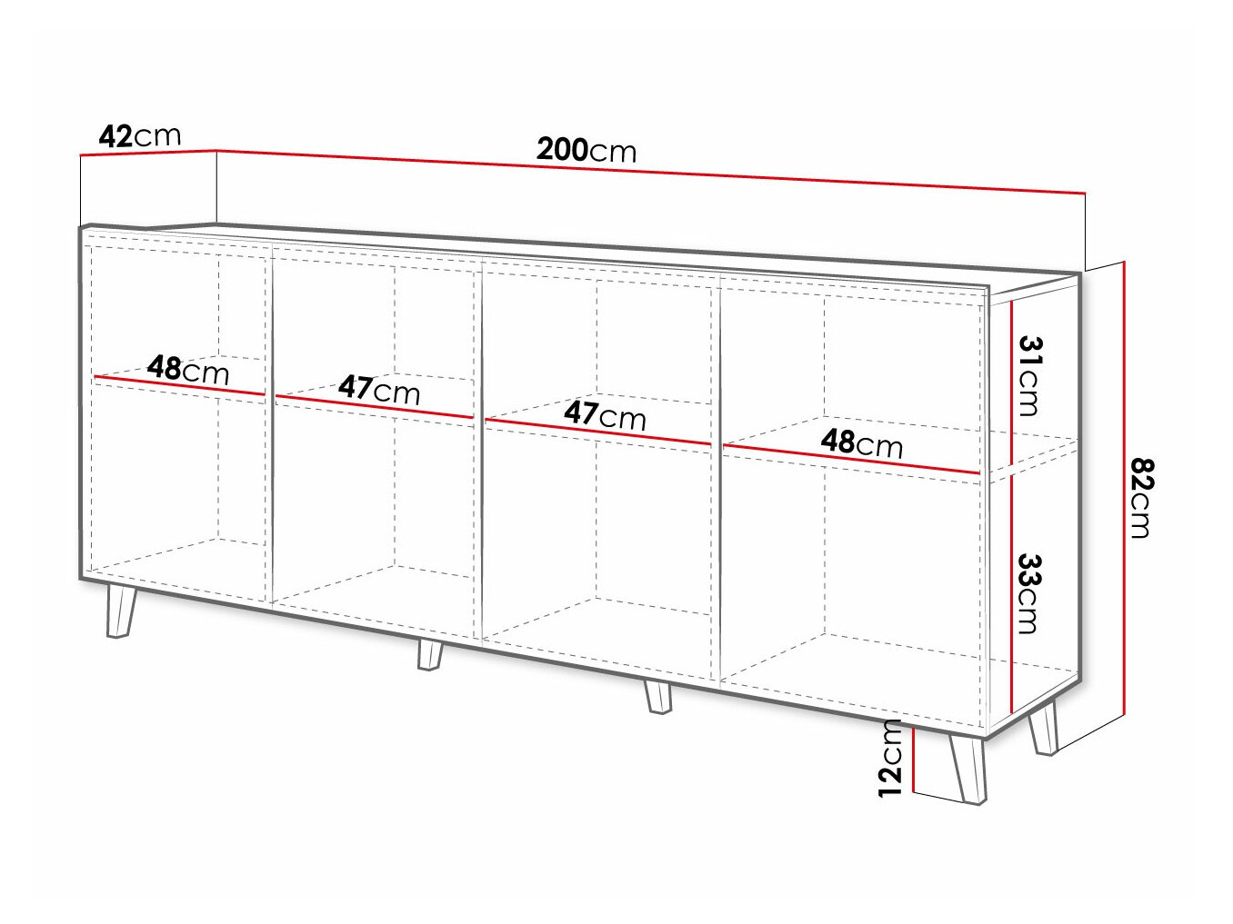 Sideboard Charlotte 175 (White)