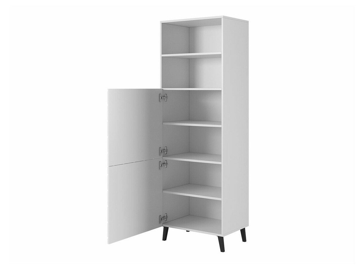 Bookcase Charlotte 178 (Graphite + Glossy graphite)