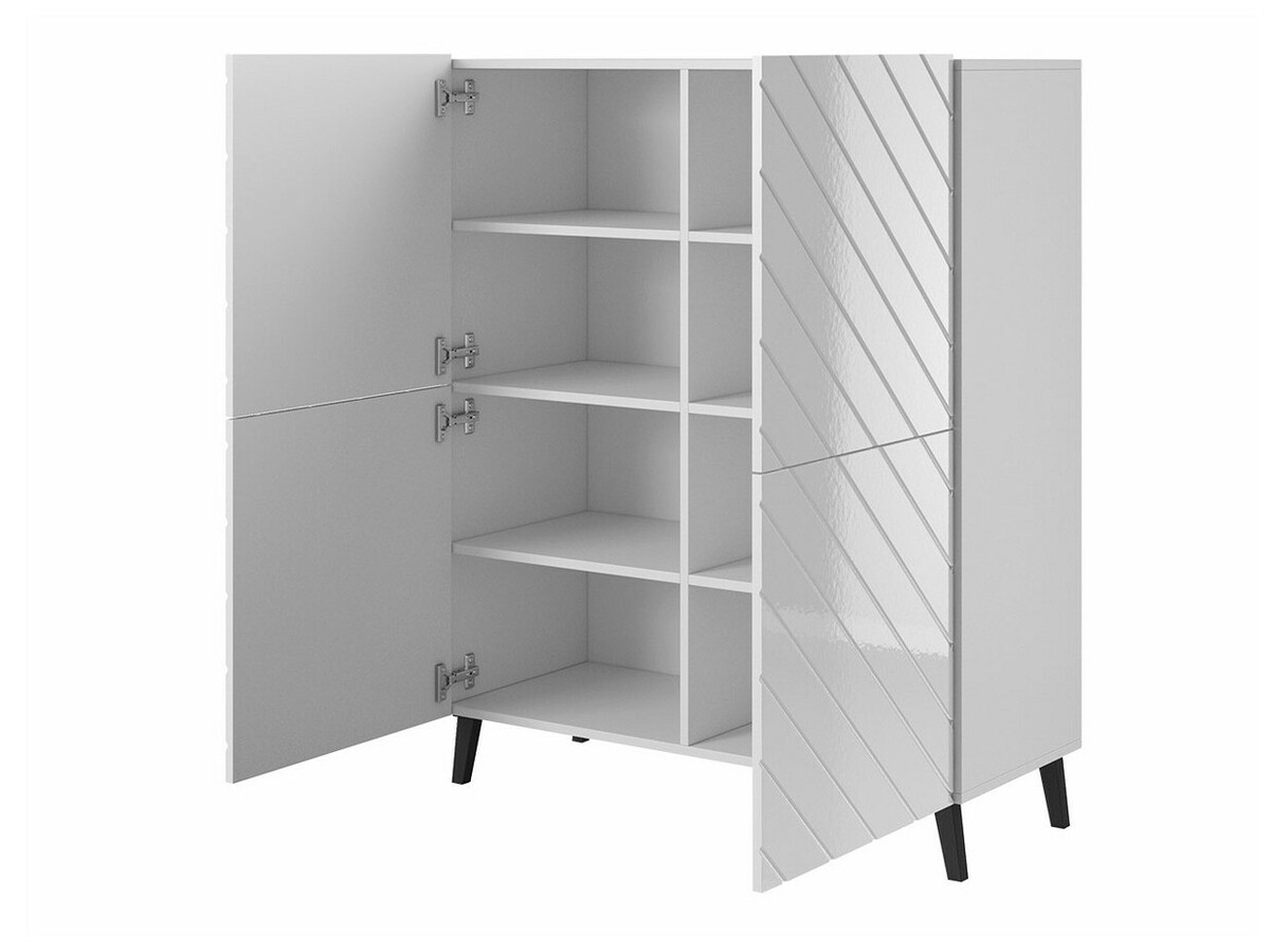 Sideboard Charlotte 179 (Graphite + Glossy graphite)