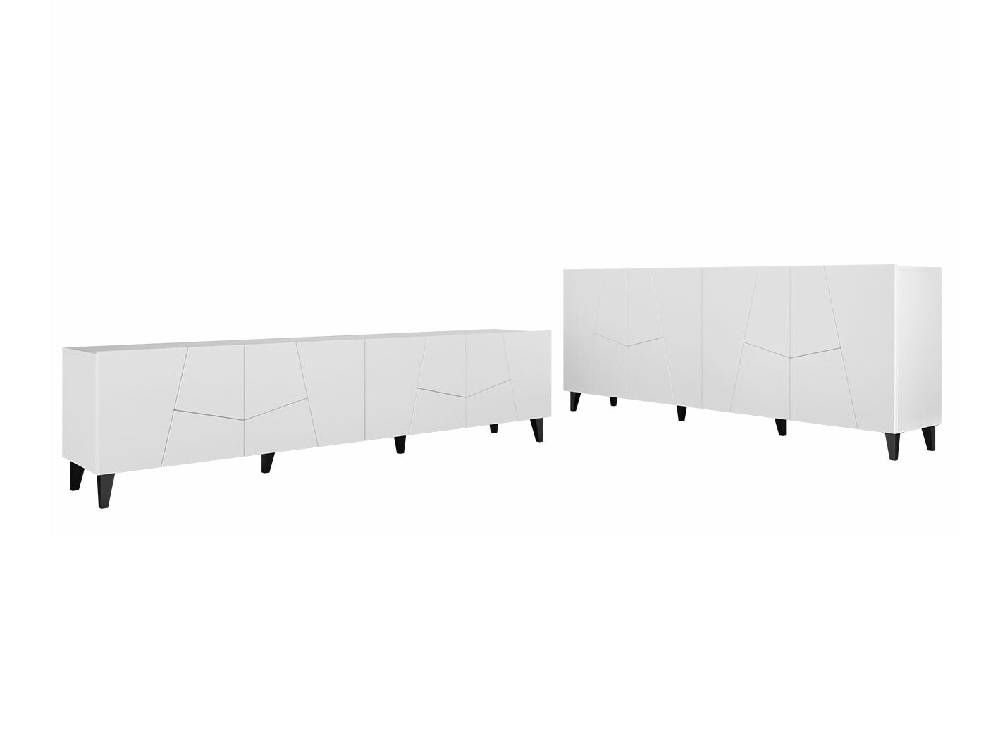 Living room set Charlotte 182 (White + Black)