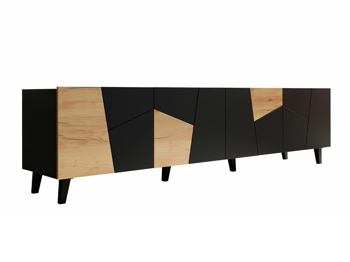 TV stand Charlotte 181 (Black + Craft oak)