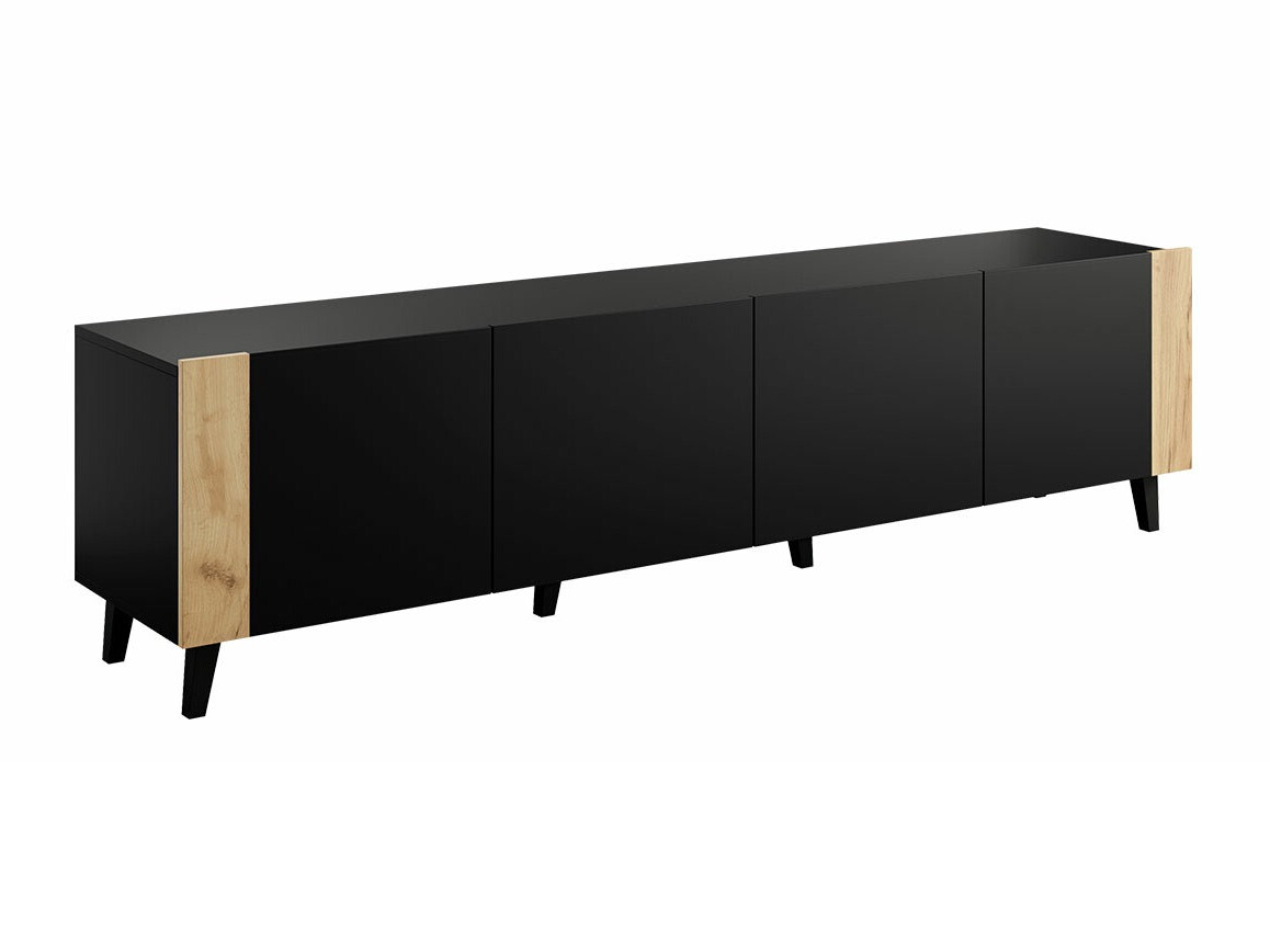 TV stand Charlotte 184 (Black + Craft oak)