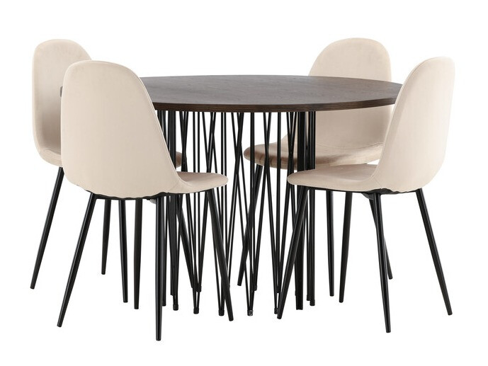 Dining set Dallas 3370 (Black + Beige)