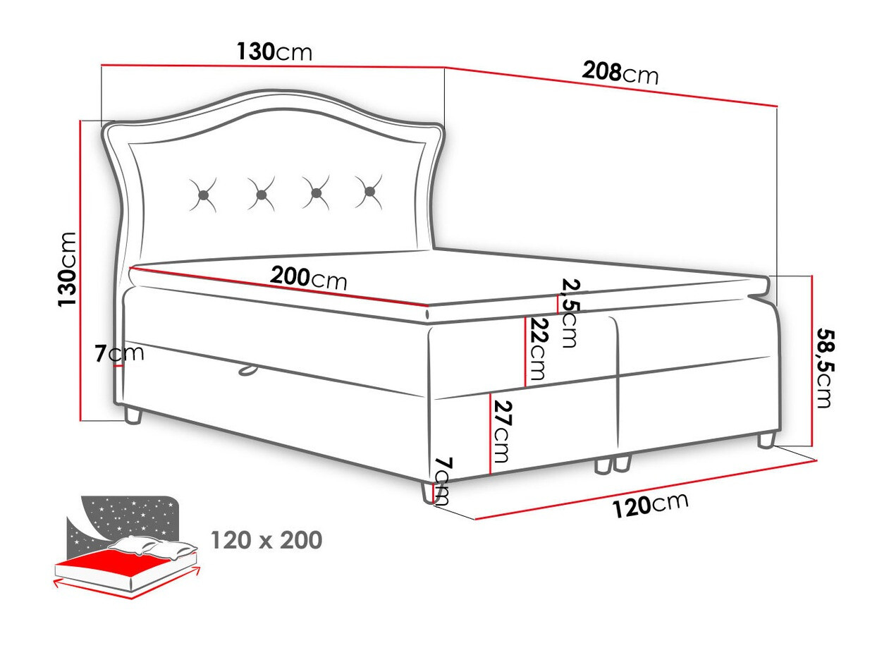 Continental bed Oleum (Magic Velvet 2260)