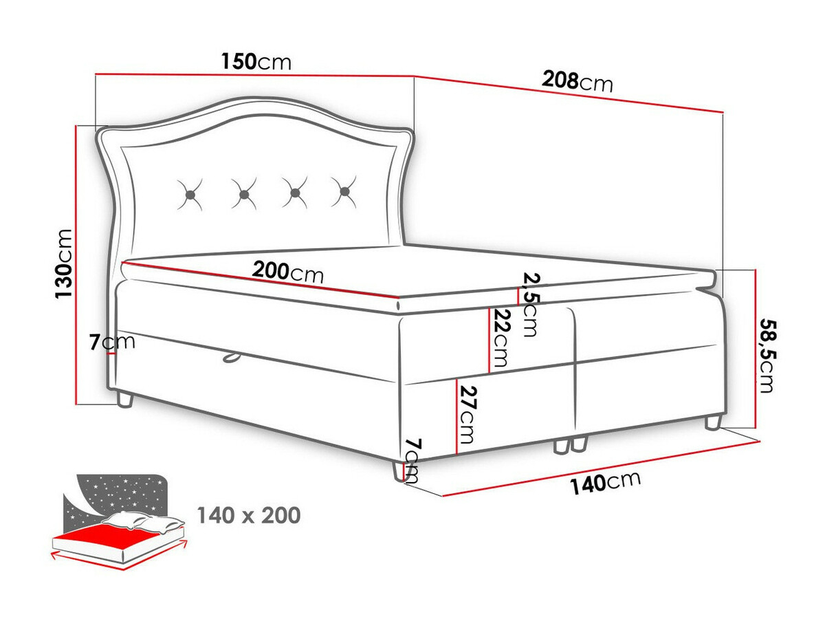 Continental bed Oleum (Magic Velvet 2206)