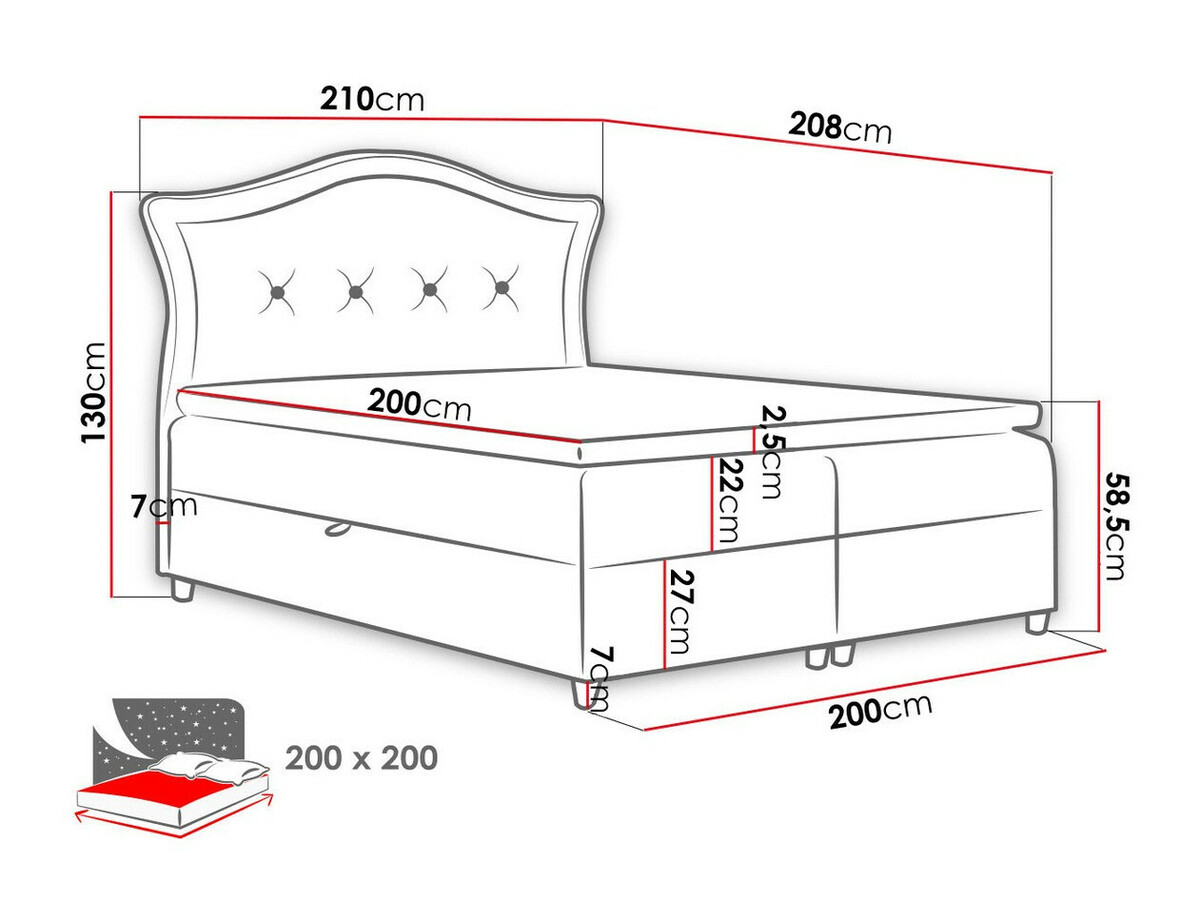 Continental bed Oleum (Magic Velvet 2216)