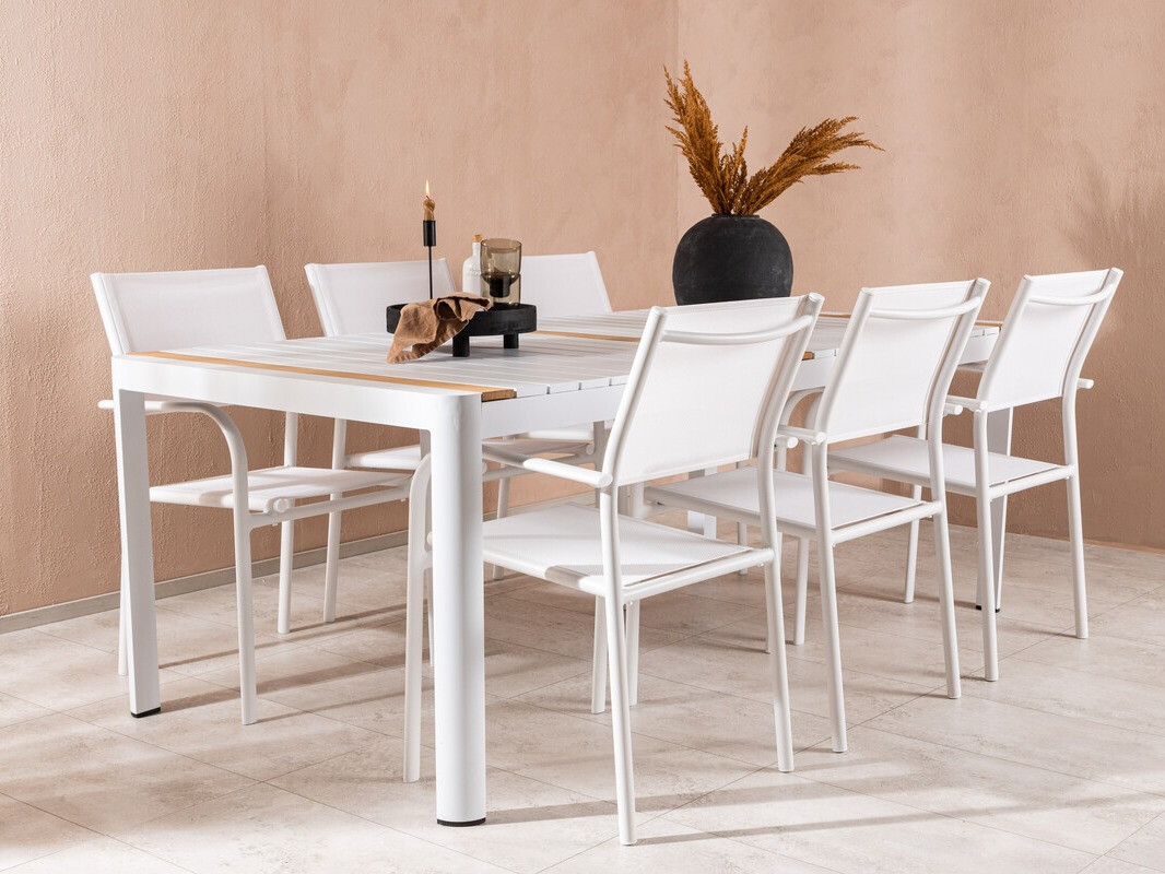 Outdoor table Dallas 2834 (White + Brown)