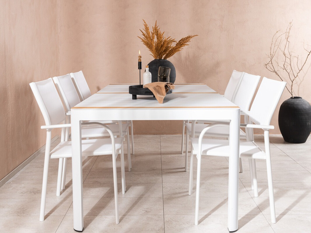 Outdoor table Dallas 2834 (White + Brown)