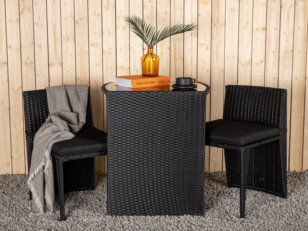 Balcony furniture set Dallas 3458 (Black)