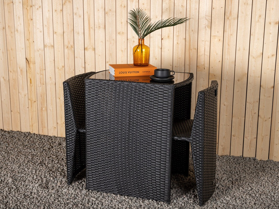 Balcony furniture set Dallas 3458 (Black)