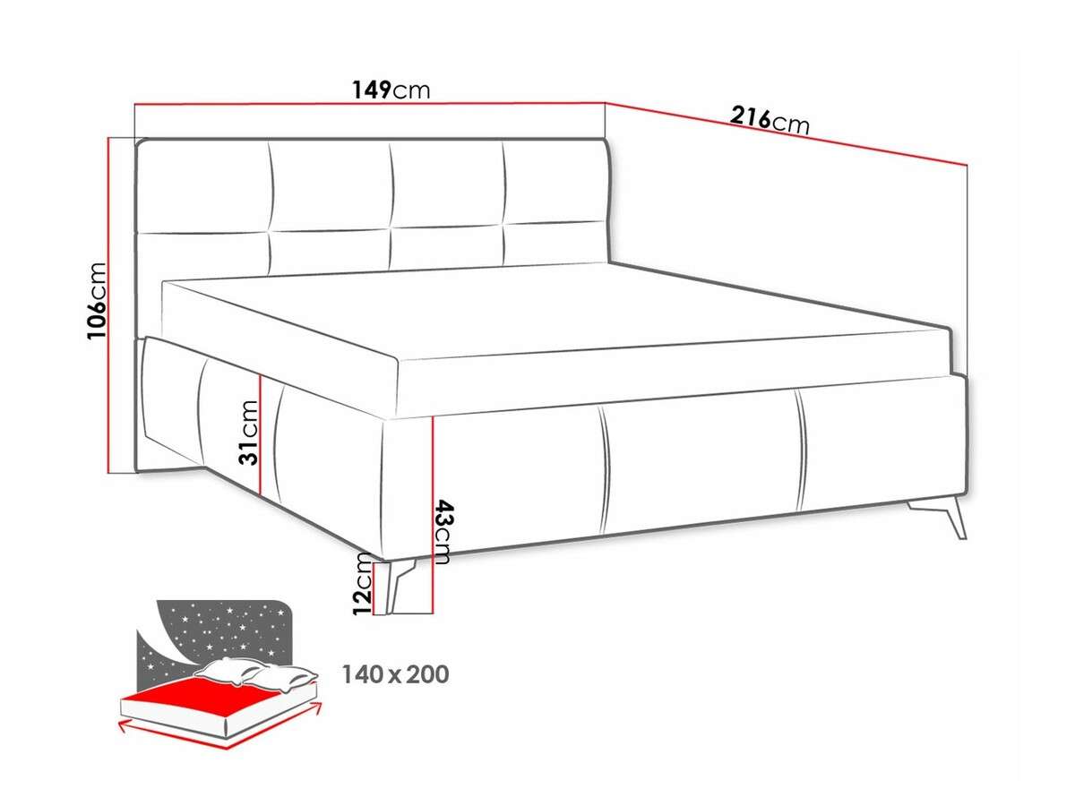 Bed ComfiDream Sorona (Fresh 32)