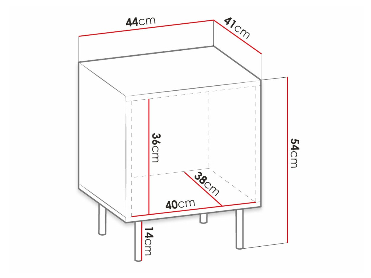 Set of bedside tables Lorelbo 102 (Black + Golden)