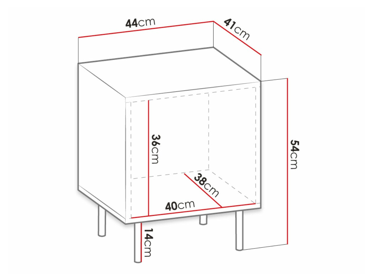 Set of bedside tables Lorelbo 102 (White + Black)