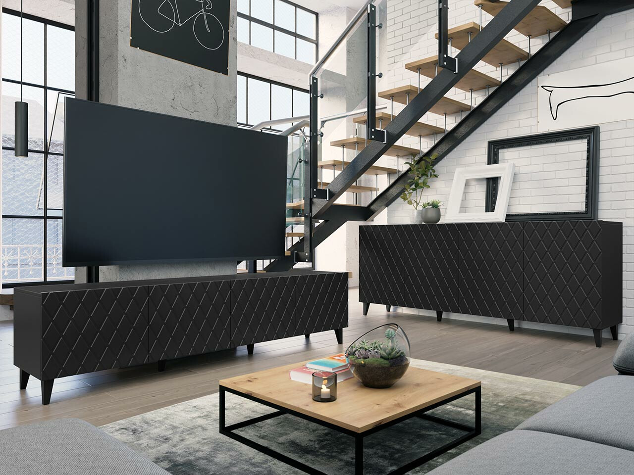 Living room set Charlotte 188 (Black)