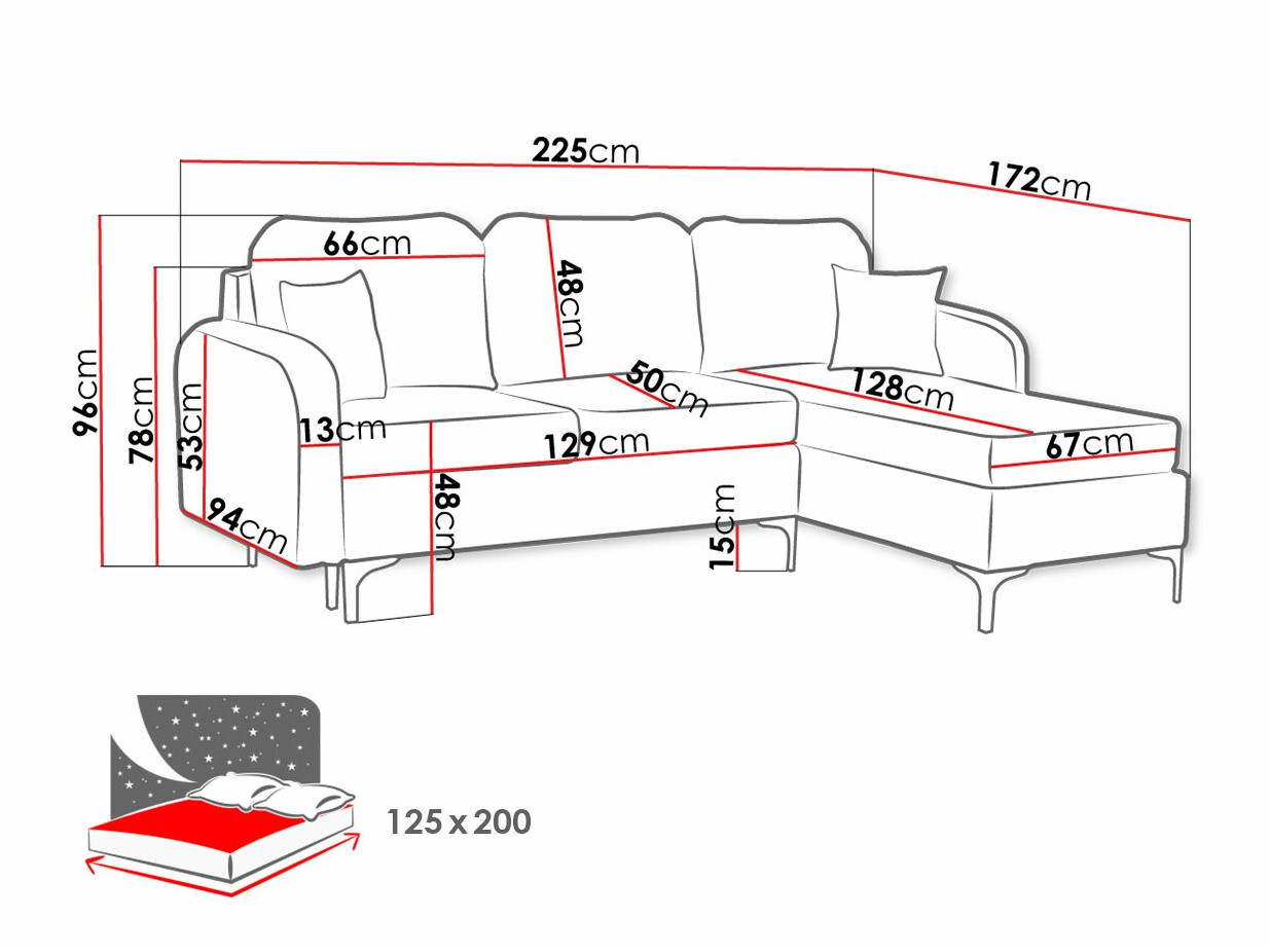Corner sofa Torlua 103 (Manila 25)