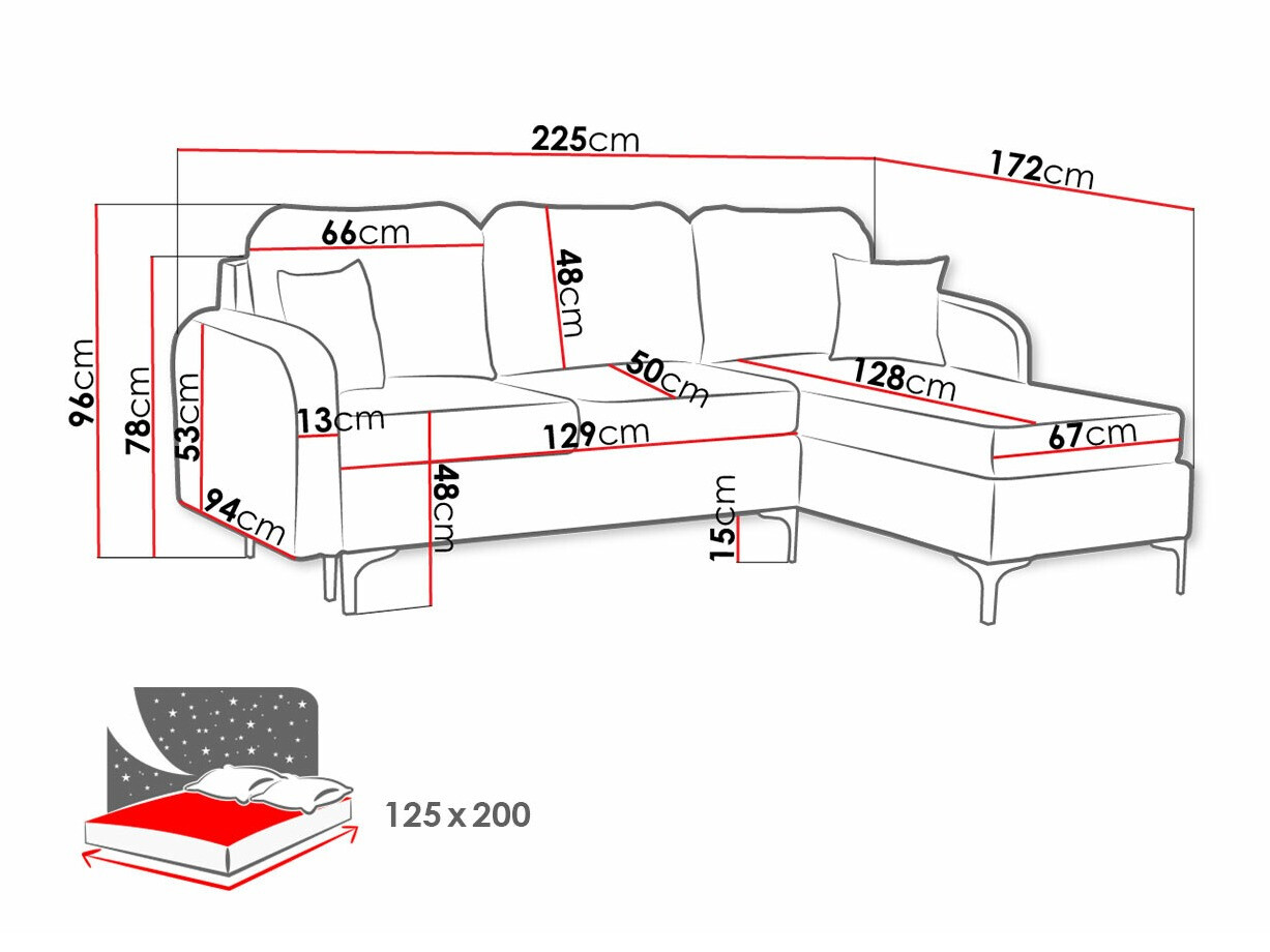 Corner sofa Torlua 103 (Manila 29)