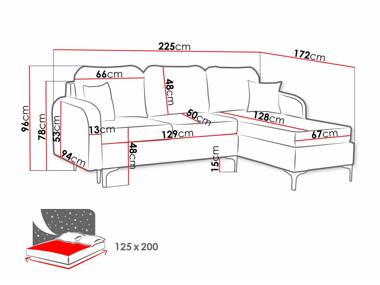 Corner sofa Torlua 103 (Manila 33)