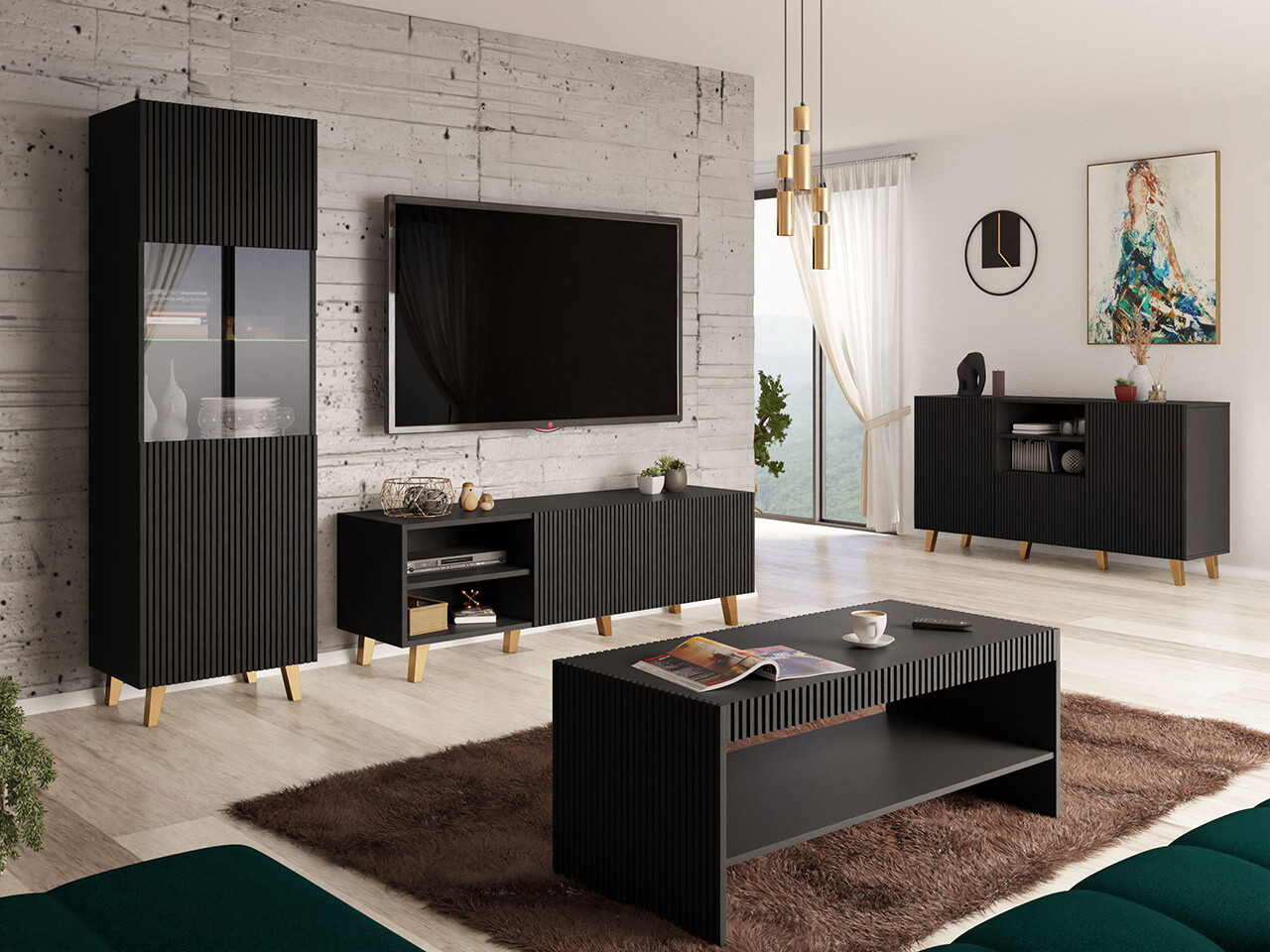 Living room set Dicto (Black)