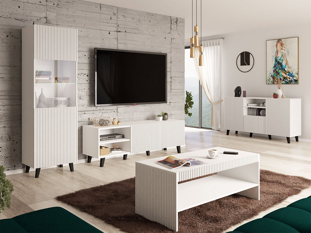 Living room set Dicto (White)