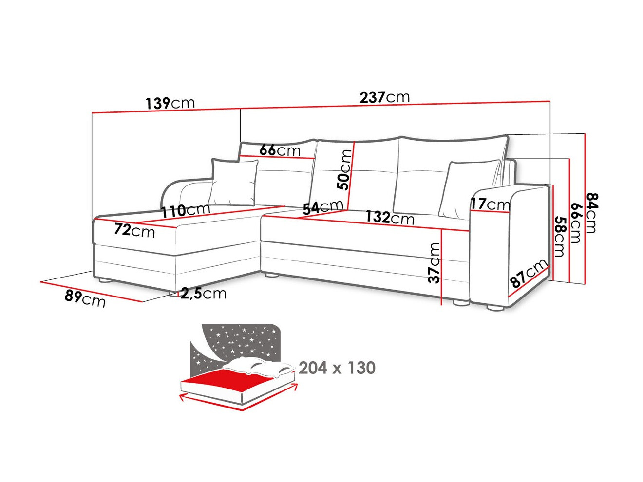 Corner sofa Memphis 112 (Lux 06 + Lux 01)