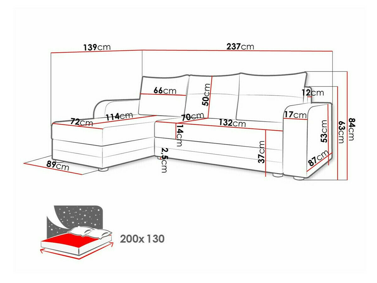 Corner sofa Memphis 112 (Manila 16)
