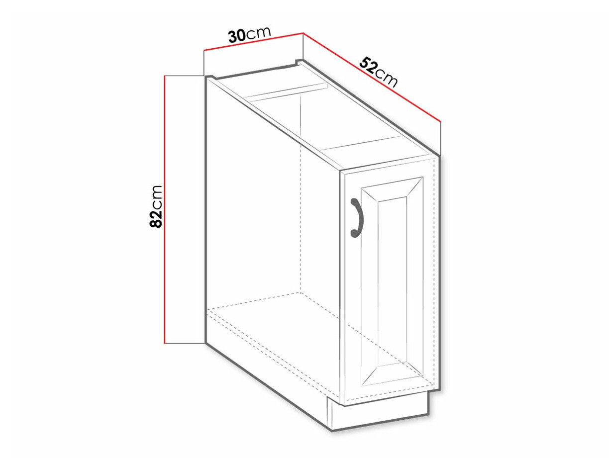 Modular cabinet with pull-out basket Retro Grey 102