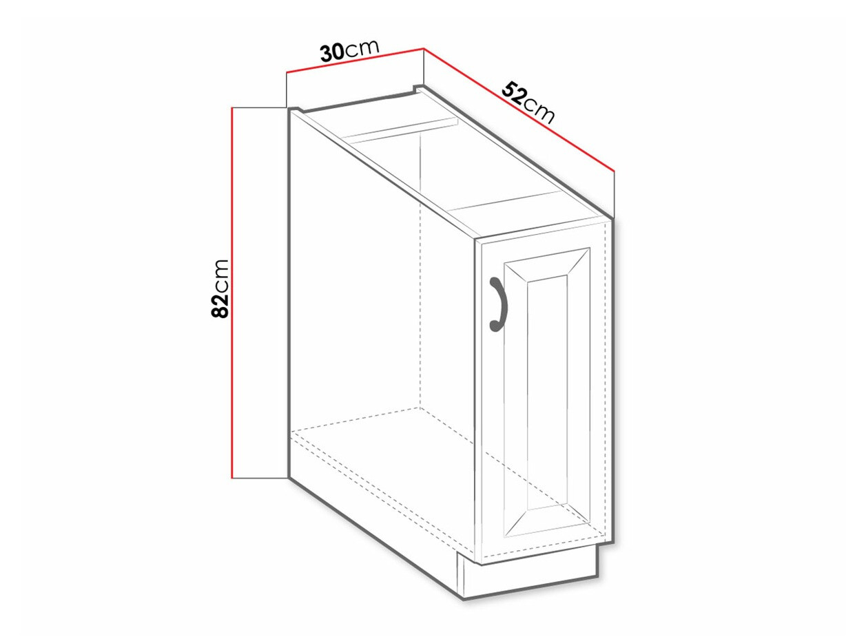 Modular cabinet with pull-out basket Retro White 102