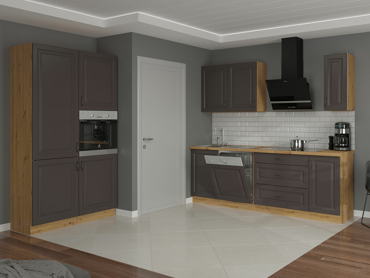 Modular cabinet with doors Retro Grey 103