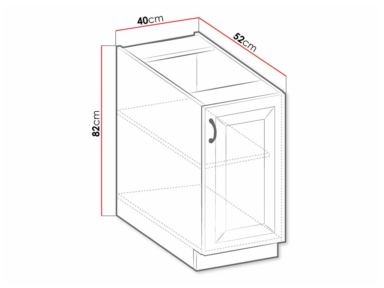Modular cabinet with doors Retro Grey 103