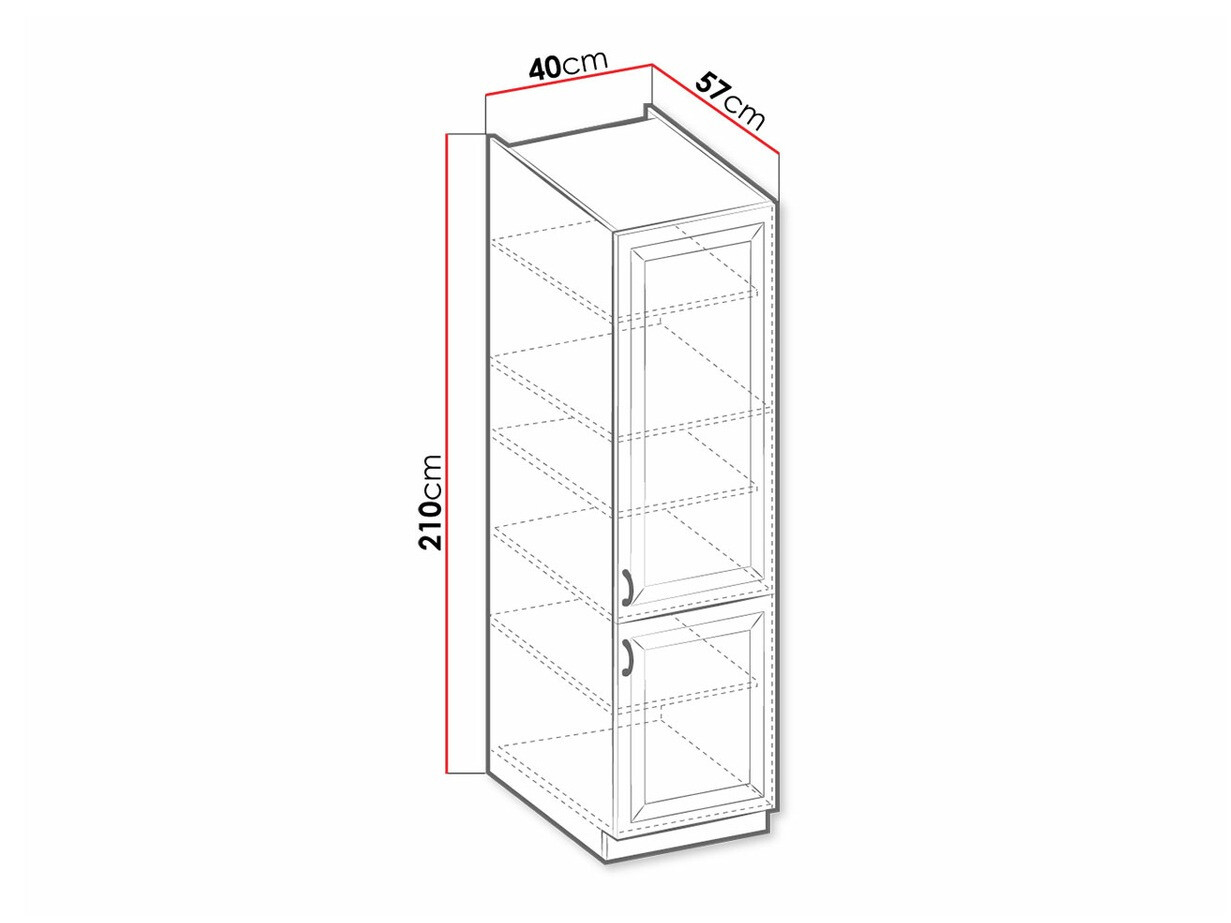 Modular cabinet with doors Retro Grey 104
