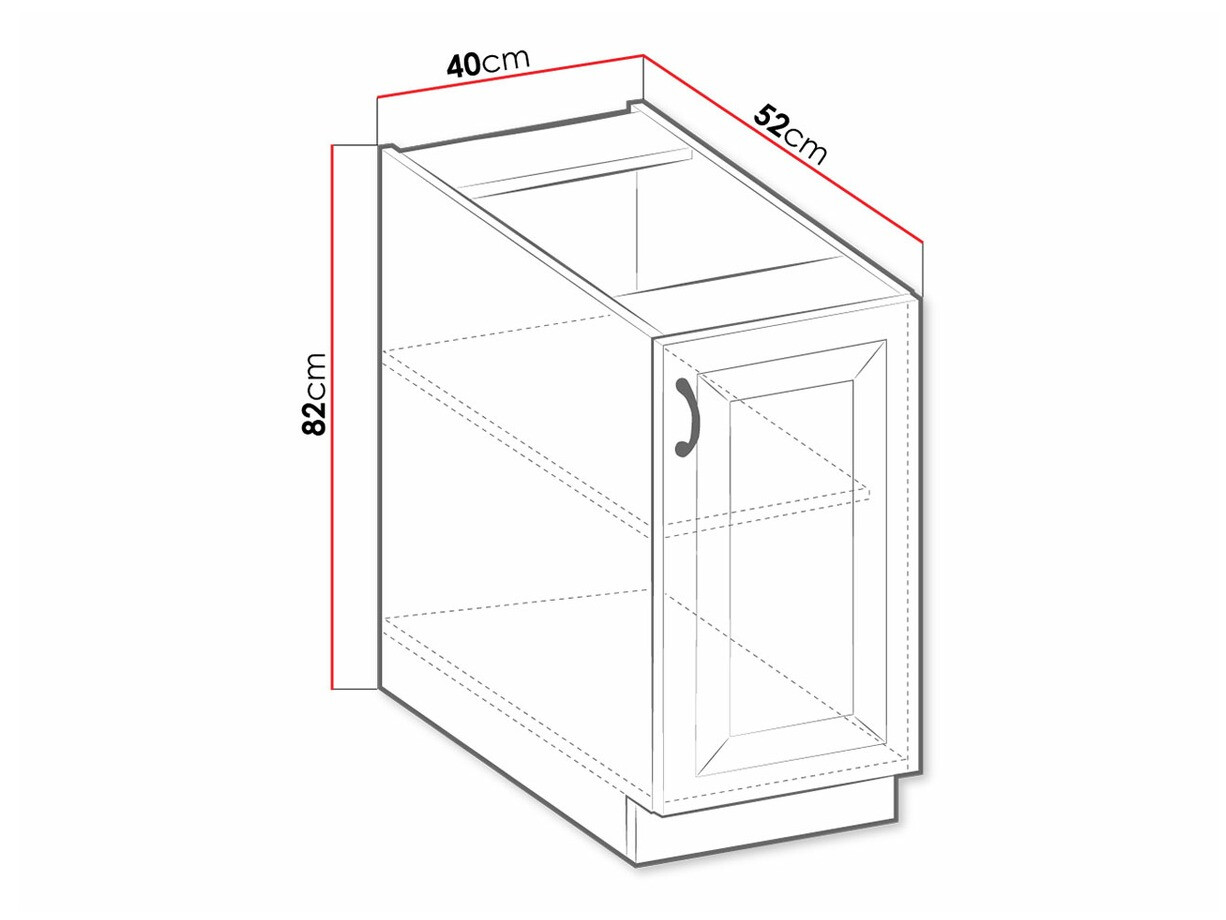 Modular cabinet with doors Retro White 103
