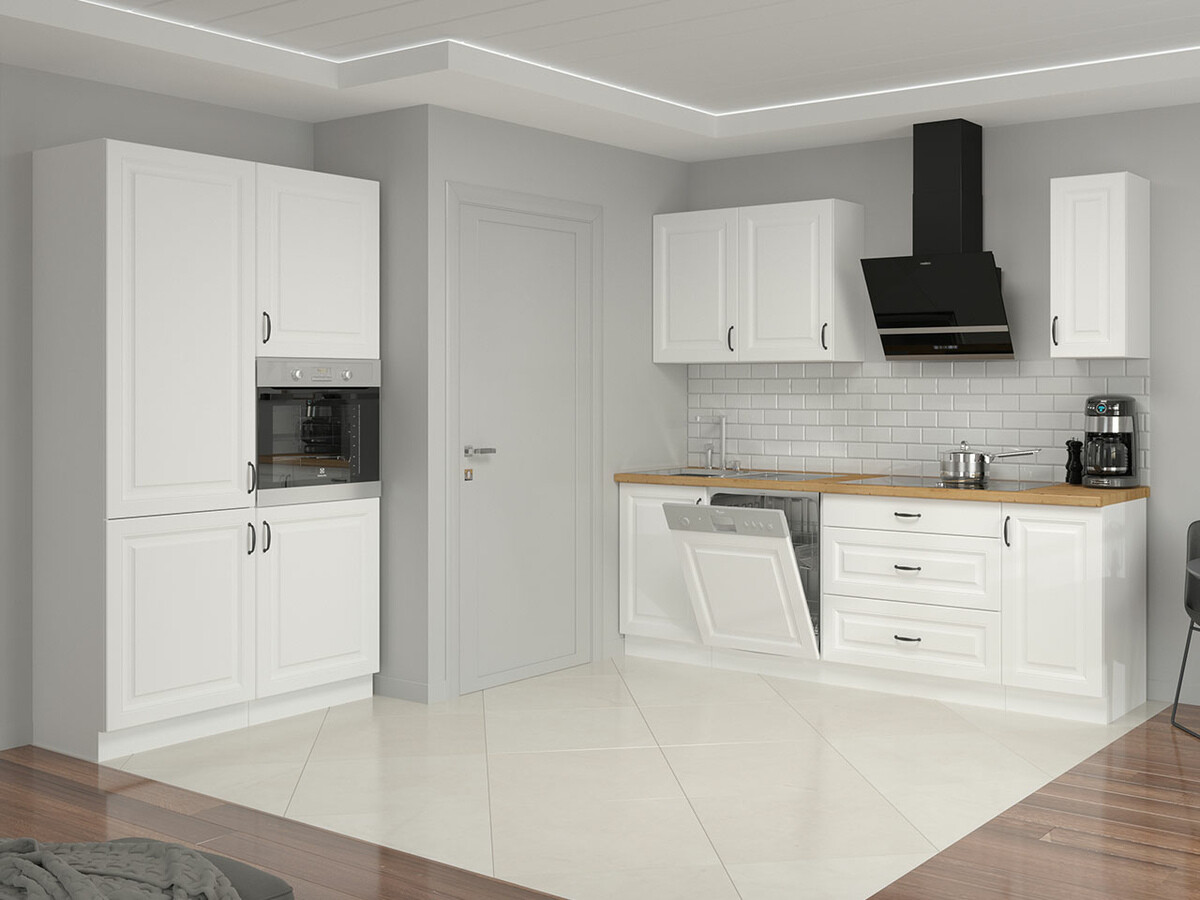 Modular cabinet with doors Retro White 103